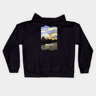 Cool sunset photography of Nashville Tennessee skyline sunset sky USA city break Kids Hoodie